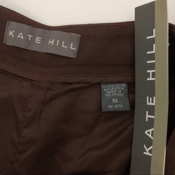 Kate Hill Brown Classic Trousers Size 18 NWT - Picture 3 of 5